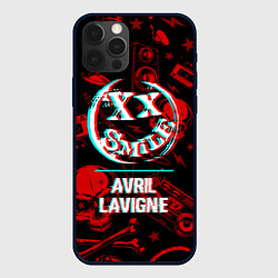 Чехол для iPhone 12 Pro Avril Lavigne rock glitch, цвет: 3D-черный