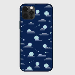 Чехол iPhone 12 Pro Луна в облоках