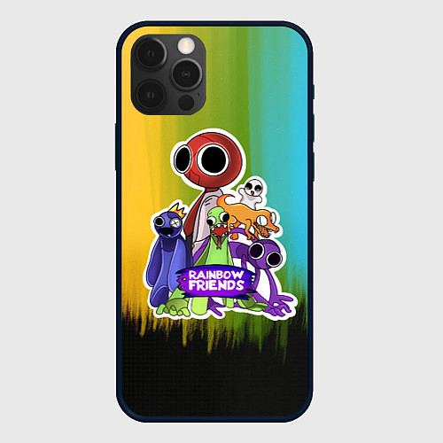 Чехол iPhone 12 Pro Компания радужных друзей / 3D-Черный – фото 1
