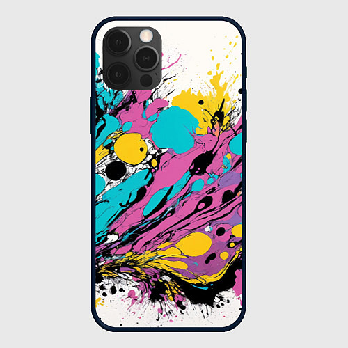 Чехол iPhone 12 Pro Топливные узоры / 3D-Черный – фото 1