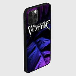 Чехол для iPhone 12 Pro Bullet For My Valentine neon monstera, цвет: 3D-черный — фото 2