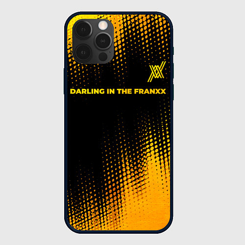 Чехол iPhone 12 Pro Darling in the FranXX - gold gradient: символ свер / 3D-Черный – фото 1