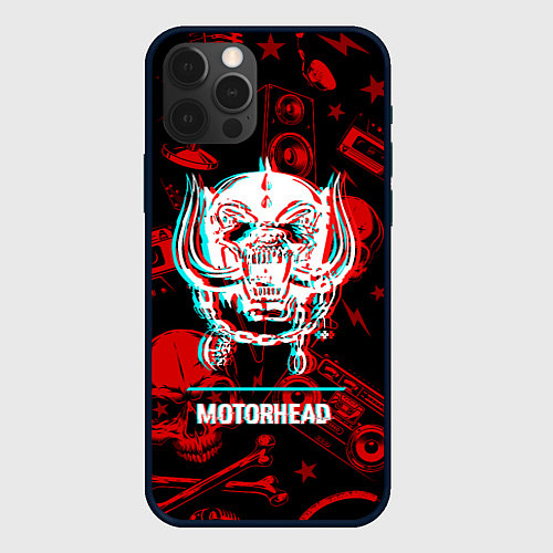 Чехол iPhone 12 Pro Motorhead rock glitch / 3D-Черный – фото 1