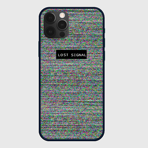 Чехол iPhone 12 Pro Lost signal / 3D-Черный – фото 1