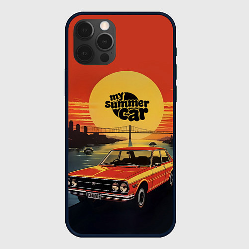 Чехол iPhone 12 Pro My summer car Toyota Carina 1600 ST / 3D-Черный – фото 1