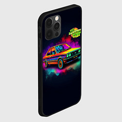 Чехол для iPhone 12 Pro My summer car Toyota Corolla E80 Bright, цвет: 3D-черный — фото 2