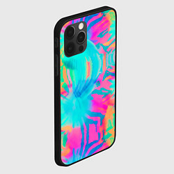Чехол для iPhone 12 Pro Кислотный тай-дай: паттерн, цвет: 3D-черный — фото 2