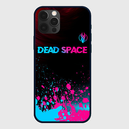 Чехол iPhone 12 Pro Dead Space - neon gradient: символ сверху / 3D-Черный – фото 1