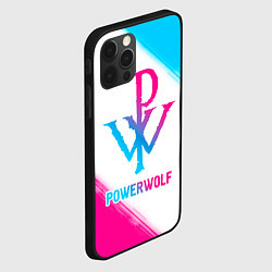 Чехол для iPhone 12 Pro Powerwolf neon gradient style, цвет: 3D-черный — фото 2