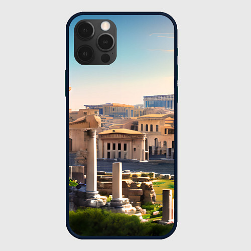Чехол iPhone 12 Pro Руины Рима / 3D-Черный – фото 1