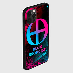 Чехол для iPhone 12 Pro Blue Exorcist - neon gradient, цвет: 3D-черный — фото 2