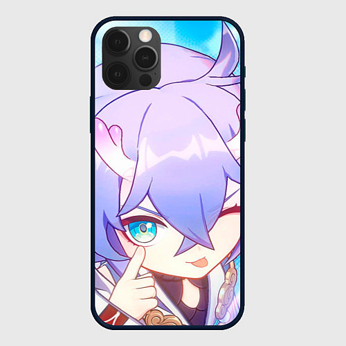 Чехол iPhone 12 Pro Хонкай Стар Рейл: Байлу / 3D-Черный – фото 1