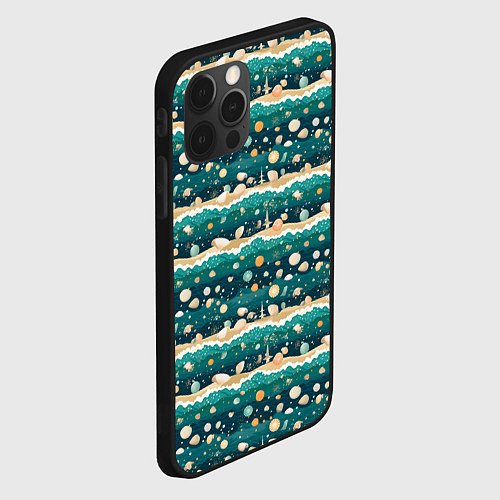 Чехол iPhone 12 Pro Море и ракушки / 3D-Черный – фото 2
