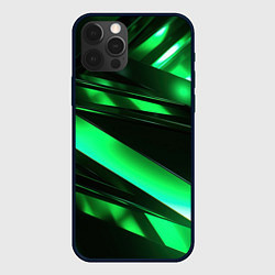 Чехол iPhone 12 Pro Зеленая неоновая абстракция