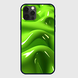 Чехол для iPhone 12 Pro Зеленая слизь, цвет: 3D-черный
