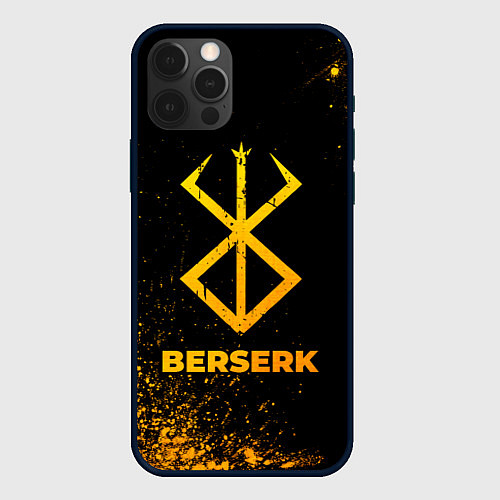 Чехол iPhone 12 Pro Berserk - gold gradient / 3D-Черный – фото 1