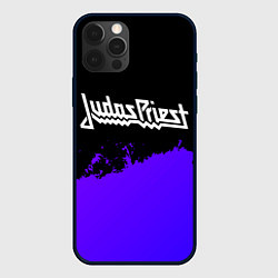 Чехол iPhone 12 Pro Judas Priest purple grunge