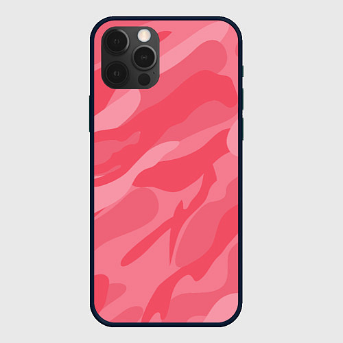 Чехол iPhone 12 Pro Pink military / 3D-Черный – фото 1