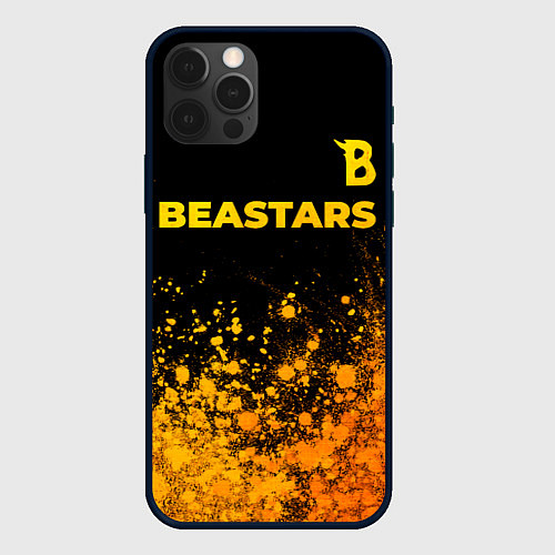 Чехол iPhone 12 Pro Beastars - gold gradient: символ сверху / 3D-Черный – фото 1