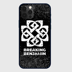 Чехол iPhone 12 Pro Breaking Benjamin с потертостями на темном фоне