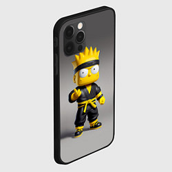 Чехол для iPhone 12 Pro Bart Simpson - ninja - Japan, цвет: 3D-черный — фото 2