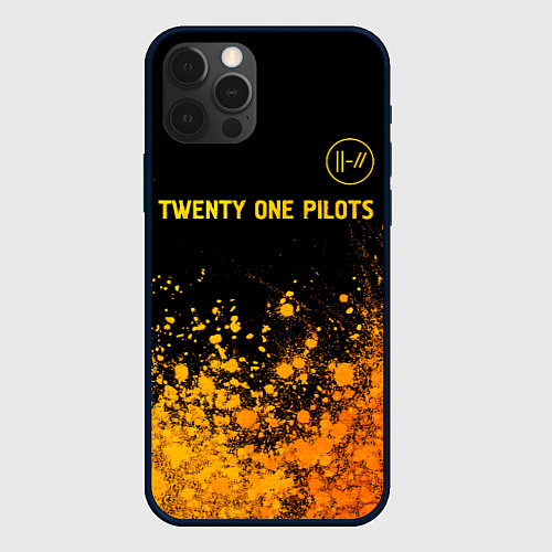 Чехол iPhone 12 Pro Twenty One Pilots - gold gradient: символ сверху / 3D-Черный – фото 1