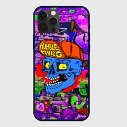 Чехол для iPhone 12 Pro Humble minds - skull - graffiti, цвет: 3D-черный