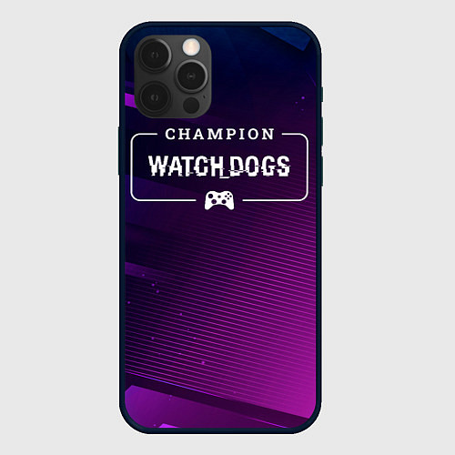 Чехол iPhone 12 Pro Watch Dogs gaming champion: рамка с лого и джойсти / 3D-Черный – фото 1
