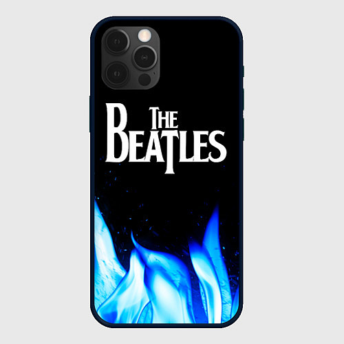 Чехол iPhone 12 Pro The Beatles blue fire / 3D-Черный – фото 1