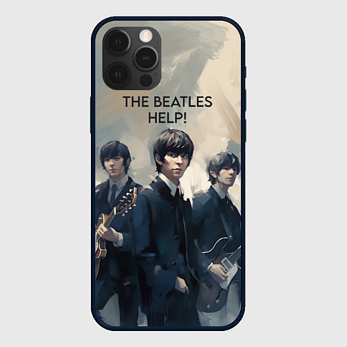 Чехол iPhone 12 Pro The Beatles - Help / 3D-Черный – фото 1