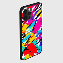 Чехол для iPhone 12 Pro Абстрактные узоры штрихи, цвет: 3D-черный — фото 2