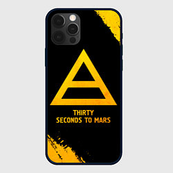 Чехол iPhone 12 Pro Thirty Seconds to Mars - gold gradient