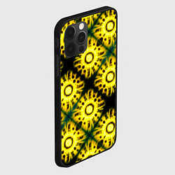 Чехол для iPhone 12 Pro Солнечные подсолнухи, цвет: 3D-черный — фото 2