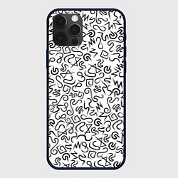 Чехол для iPhone 12 Pro Текстурка, цвет: 3D-черный