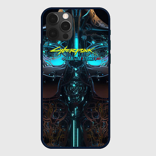 Чехол iPhone 12 Pro Cyberpunk 2077 phantom liberty cyborg / 3D-Черный – фото 1