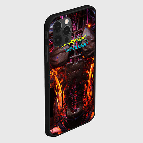 Чехол iPhone 12 Pro Киберпанк 2077 призрачная свобода тело киборга / 3D-Черный – фото 2