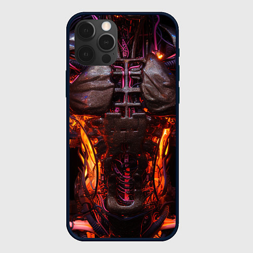 Чехол iPhone 12 Pro Тело киборга киберпанк / 3D-Черный – фото 1