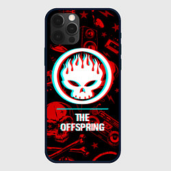 Чехол для iPhone 12 Pro The Offspring rock glitch, цвет: 3D-черный