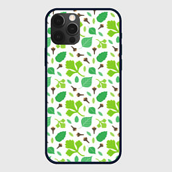 Чехол для iPhone 12 Pro Green plants, цвет: 3D-черный