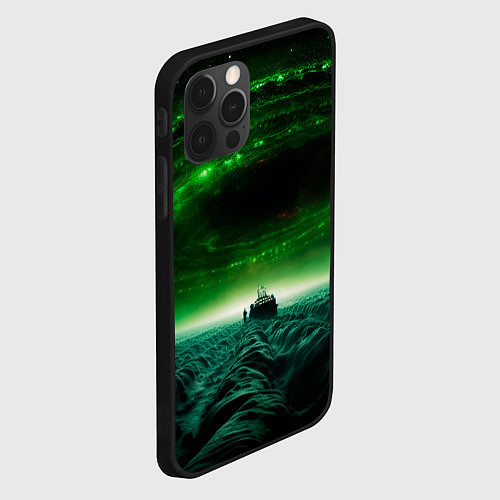 Чехол iPhone 12 Pro Космический шторм / 3D-Черный – фото 2