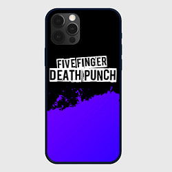 Чехол iPhone 12 Pro Five Finger Death Punch purple grunge