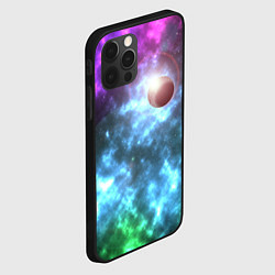 Чехол для iPhone 12 Pro Планета в космическом пространстве, цвет: 3D-черный — фото 2