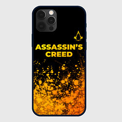 Чехол iPhone 12 Pro Assassins Creed - gold gradient: символ сверху