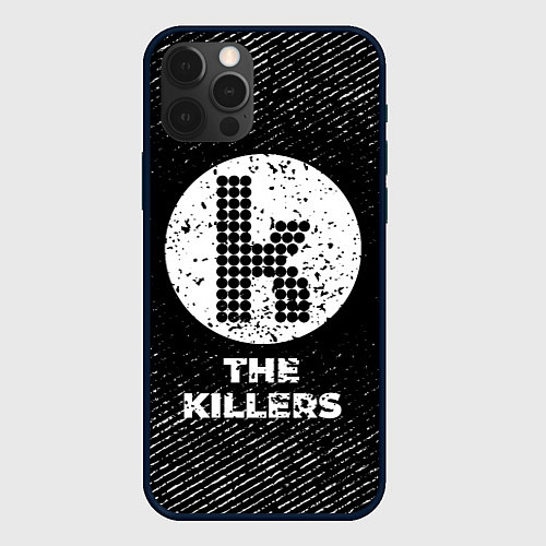 Чехол iPhone 12 Pro The Killers с потертостями на темном фоне / 3D-Черный – фото 1