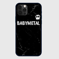 Чехол для iPhone 12 Pro Babymetal glitch на темном фоне: символ сверху, цвет: 3D-черный