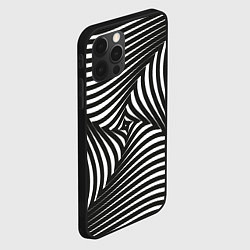 Чехол для iPhone 12 Pro Оптическая иллюзия водоворот, цвет: 3D-черный — фото 2