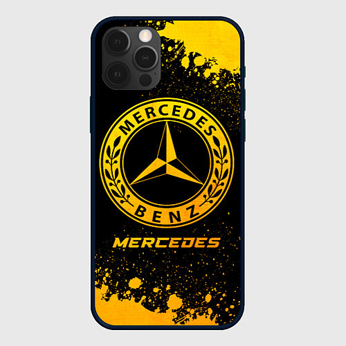 Чехол iPhone 12 Pro Mercedes - gold gradient / 3D-Черный – фото 1
