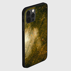 Чехол для iPhone 12 Pro Золотистый туман и краски, цвет: 3D-черный — фото 2