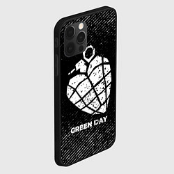 Чехол для iPhone 12 Pro Green Day с потертостями на темном фоне, цвет: 3D-черный — фото 2