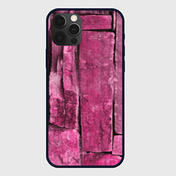 Чехол для iPhone 12 Pro Violet stones, цвет: 3D-черный